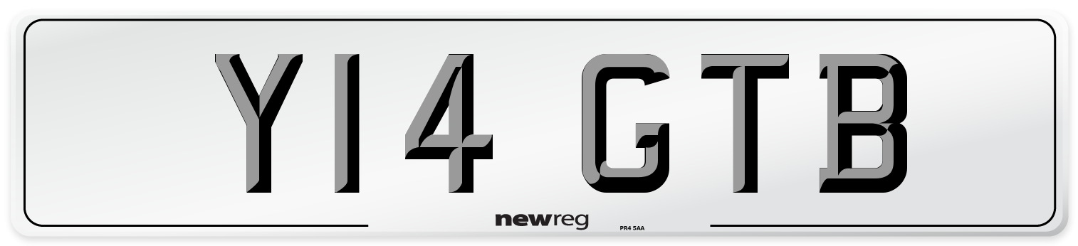 Y14 GTB Number Plate from New Reg